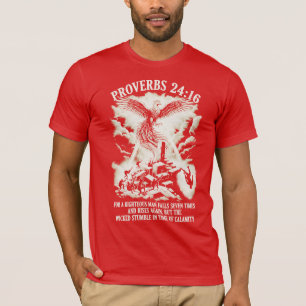 Camiseta PixDezines Proverbios 24:16 Para el Hombre Justo