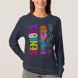 Camiseta PixDezines Seniors 2011+remolinos de arcoíris