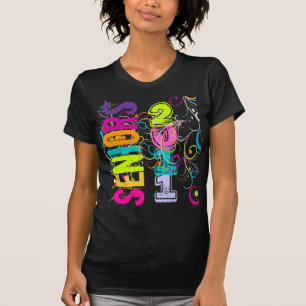 Camiseta PixDezines Seniors 2011+remolinos de arcoíris