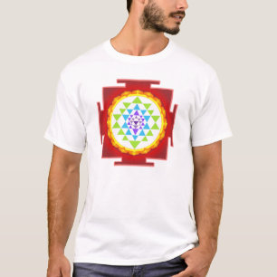 Camiseta PixDezines sri yantra/limpieza del chakra/arcoíris