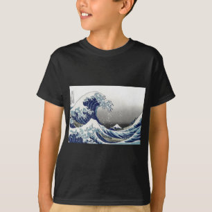Camiseta PixDezines Vintage, Gran Ola, Hokusai 葛飾北斎の神奈川沖浪