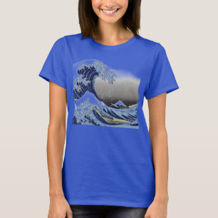 Camiseta PixDezines Vintage, Gran Ola, Hokusai 葛飾北斎の神奈川沖浪