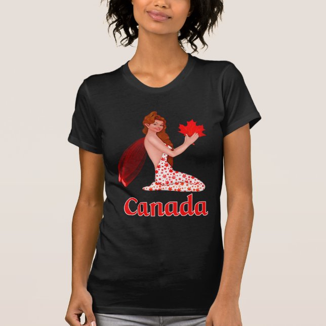 Camiseta Pixe canadiense con hoja de arce (Anverso)