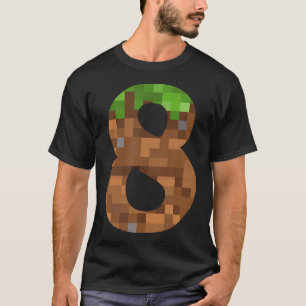 Camiseta Pixel 8 Años Nacimiento Número Ocho Años 8º Vid