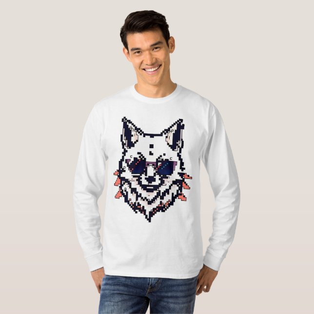 Camiseta Pixel Arctic Fox (Anverso completo)