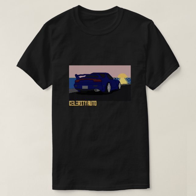 Camiseta Pixel Art Car JDM Leyenda Rotary FD (Diseño del anverso)
