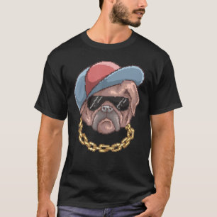 Camiseta Pixel Art, dueño de pug Dog