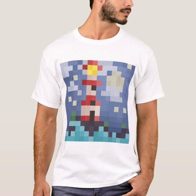 Camiseta Pixel Art - Light Tower (Anverso)