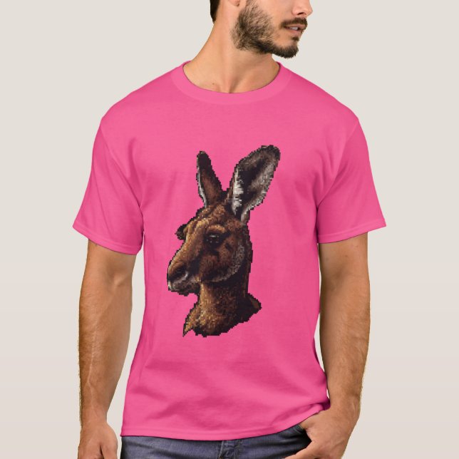 Camiseta Pixel Art Lover - Kangaroo Dad Mom (Anverso)