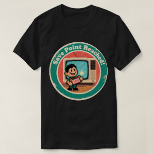 Camiseta Pixel Art Save Cartridge Insignia – Nostalgia de l