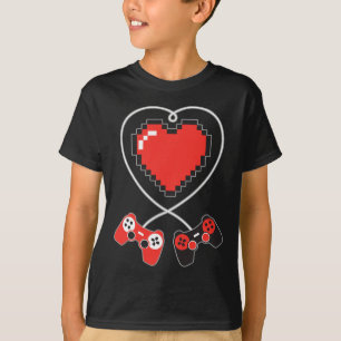 Camiseta Pixel Art Video-game Controller Día de San Valentí