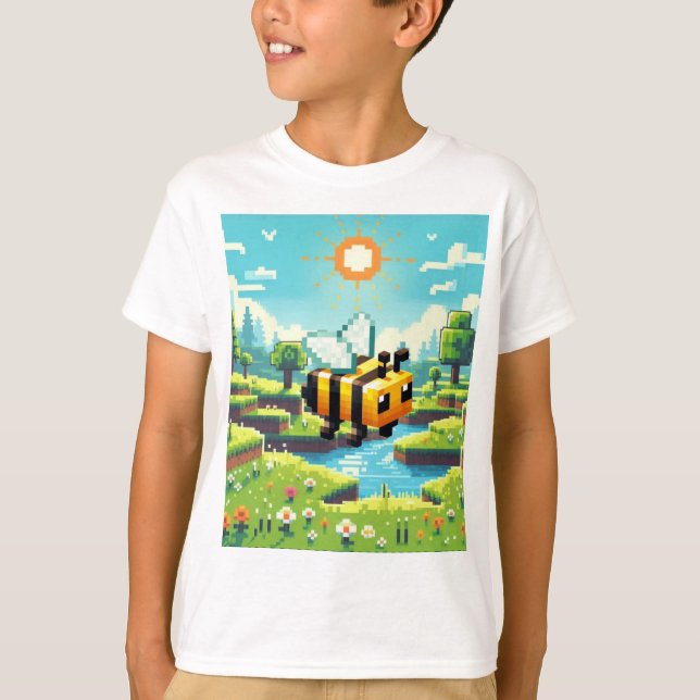 Camiseta Pixel Buzz: La Sunny Meadow Adventure (Anverso)