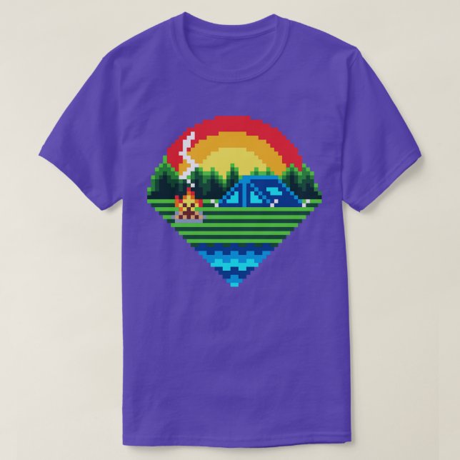 Camiseta Pixel Camping (Diseño del anverso)