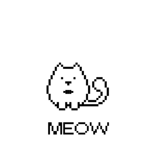 Camiseta Pixel Cat Meow (Subido por el creador)