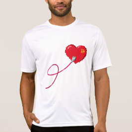 Camiseta Pixel Corazones conectados Traje de pareja coincid