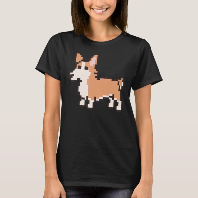Camiseta Pixel Corgi de 8 bits (Anverso)