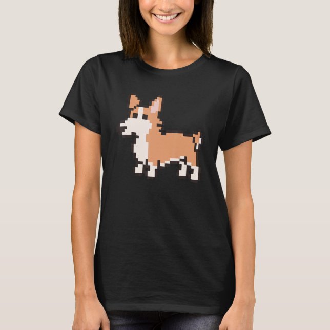 Camiseta Pixel Corgi de 8 bits (Anverso)