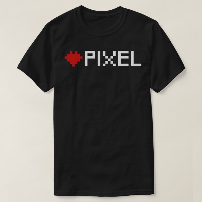 Camiseta píxel de amor (Diseño del anverso)