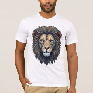Camiseta Pixel de León: Diseño geométrico de Edgy