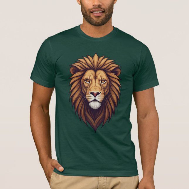 Camiseta Pixel de León: Diseño geométrico de Edgy (Anverso)