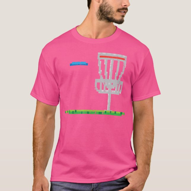 Camiseta Pixel Disc Golf Frisbee Golfer Frolf Men Boys Kids (Anverso)