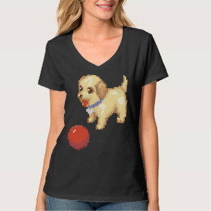 Camiseta Pixel Dogs Golden Labrador Puppy