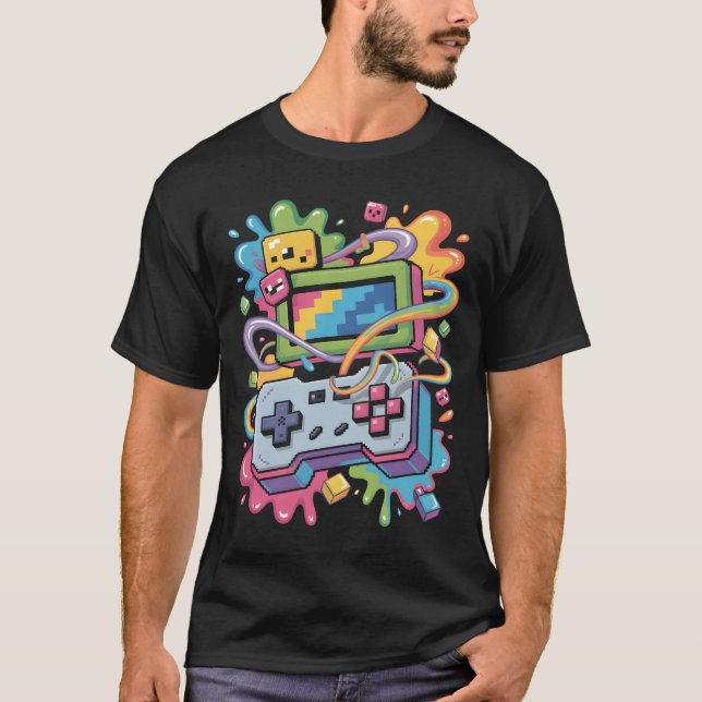 Camiseta Pixel Graffiti Storm (Anverso)