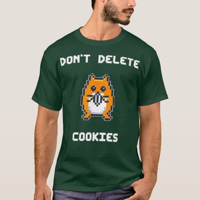 Camiseta Pixel Hamster No Borra Cookies Nerd (Anverso)