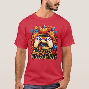 Camiseta Pixel Harvest Agradecido Por Hacer Gaming En El Dí