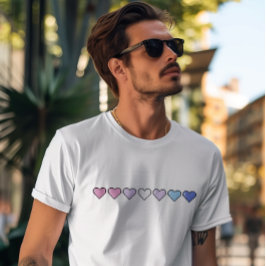 Camiseta Píxel Heart de Bandera Bigénero