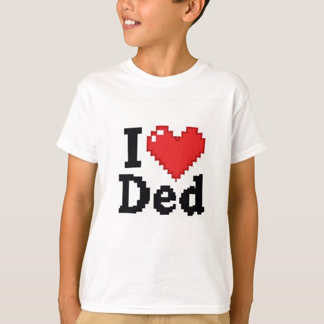 Camiseta Pixel Heart: ❤️ Ded Retro Tee" (Anverso)