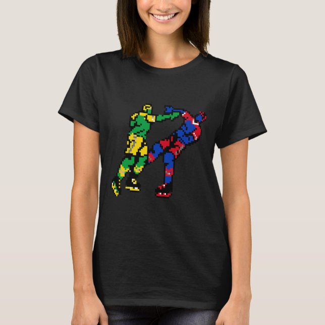 Camiseta Pixel Hockey Fight  (Anverso)