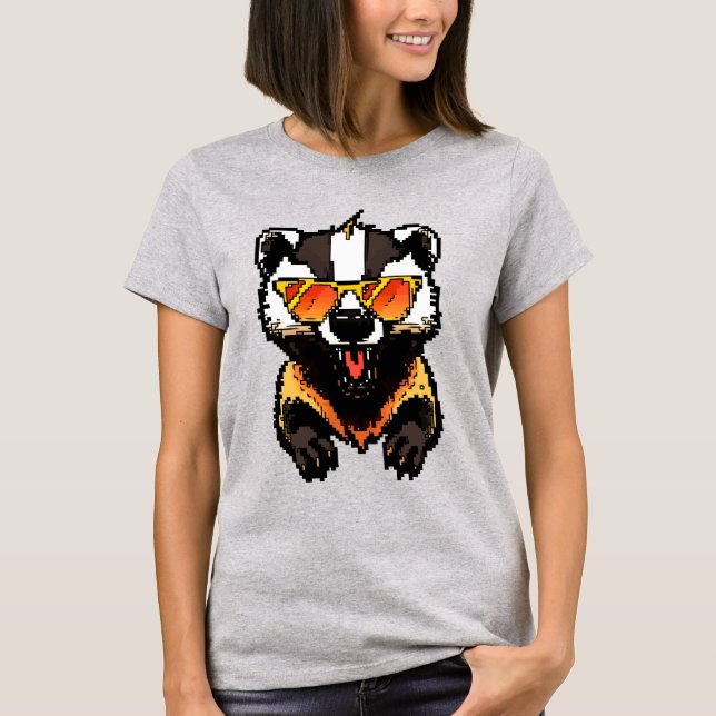 Camiseta Pixel Honeybadger (Anverso)