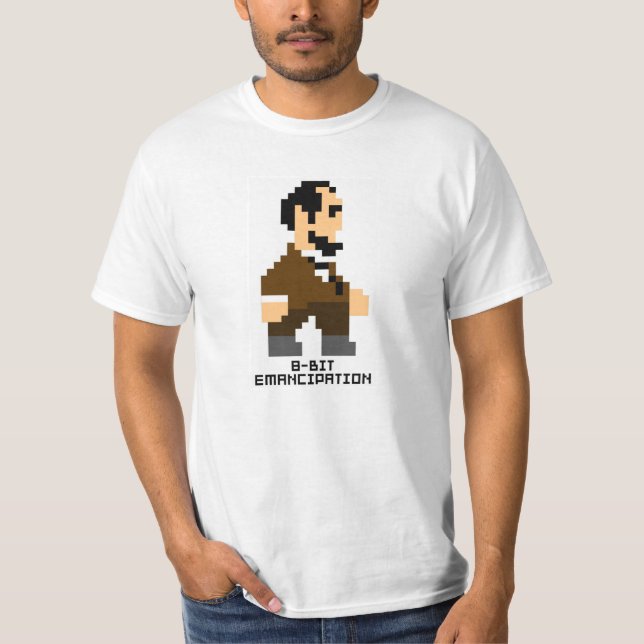 Camiseta Pixel Lincoln - emancipación de 8 bits (Anverso)
