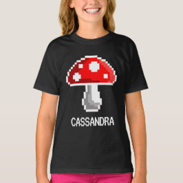 Camiseta Pixel Mushroom Name T-Shirt (Child)