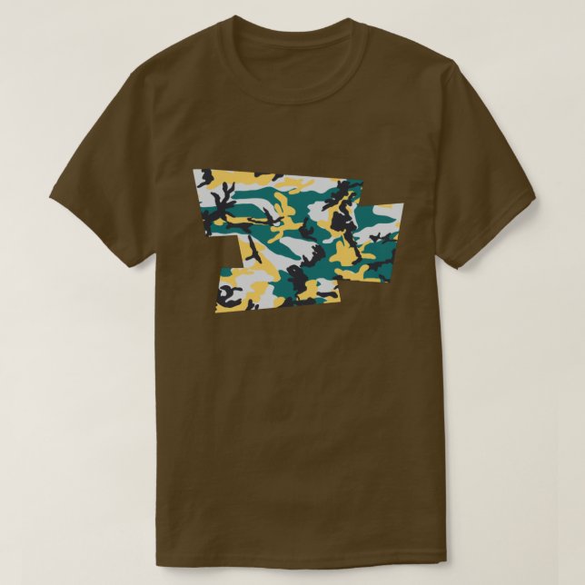 Camiseta Píxel ondulado de patrón de camo a orillas del lag (Diseño del anverso)