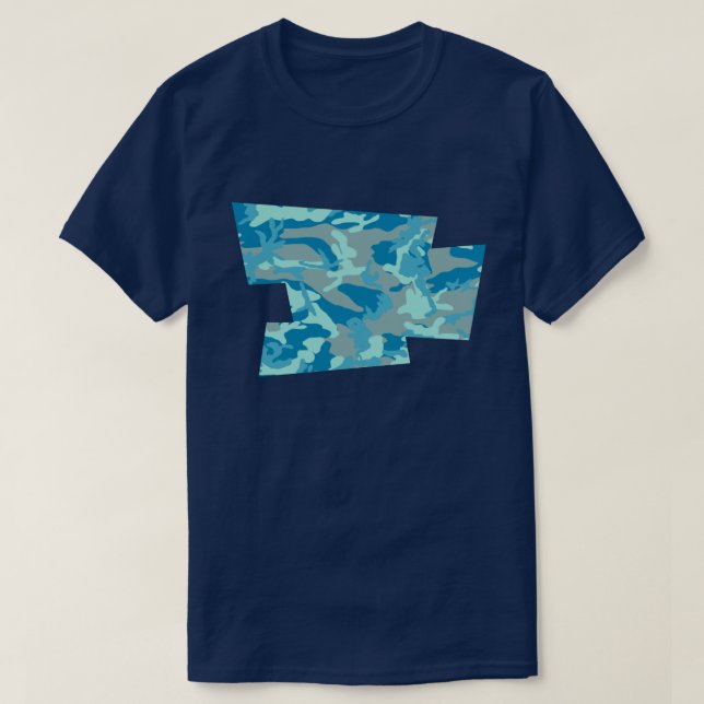 Camiseta Píxel ondulado de patrón de camo BlueBlast (Diseño del anverso)