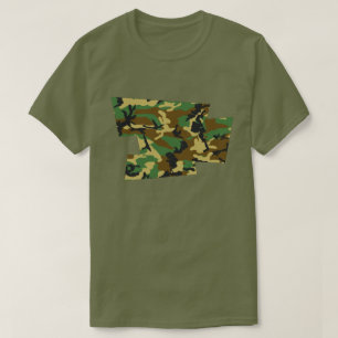 Camiseta Píxel ondulado de patrón de camo de Woodland