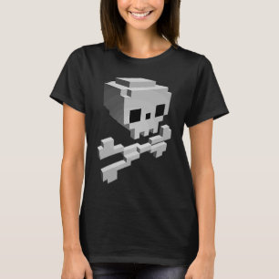 Camiseta Pixel Pirate Skull & Crossbone Jolly Roger