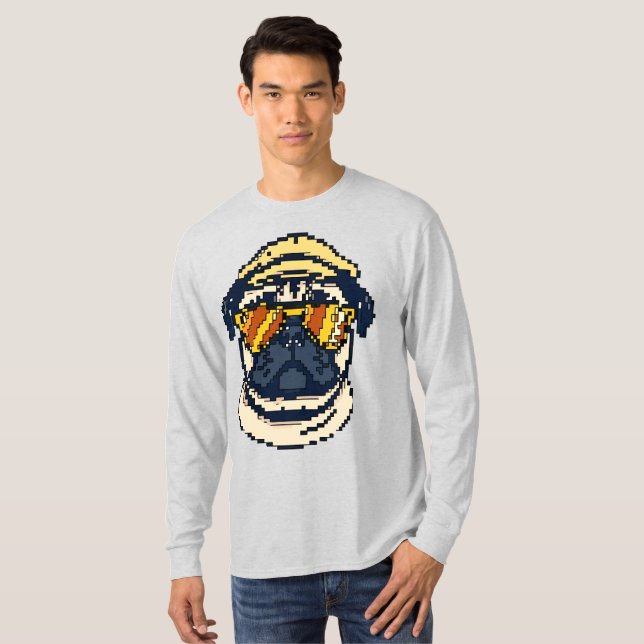 Camiseta Pixel Pug Delight (Anverso completo)