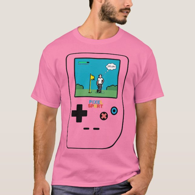 Camiseta Pixel Sport Golf Retro Gaming T-Shirt (Anverso)