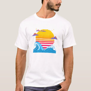 Camiseta Píxel Sunset Horizon