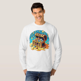 Camiseta Pixel Treasure Chest - Diseño de Loot para Juegos 