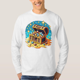 Camiseta Pixel Treasure Chest - Diseño de Loot para Juegos 
