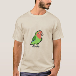 Camiseta píxeles-loros-píxeles-animales