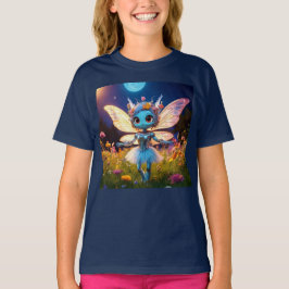 Camiseta Pixie Robot Ballerina bailando en flores silvestre
