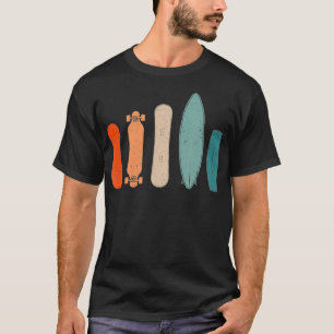 Camiseta Pizarra de nieve Retro Skateboard