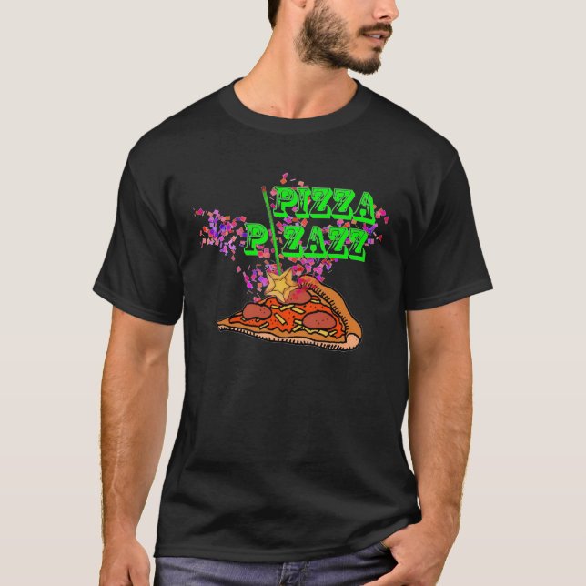Camiseta Pizazz de la pizza para los hombres (Anverso)