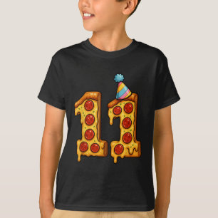 Camiseta Pizza 11º cumpleaños Gorra Fiesta de 11 años Bday 
