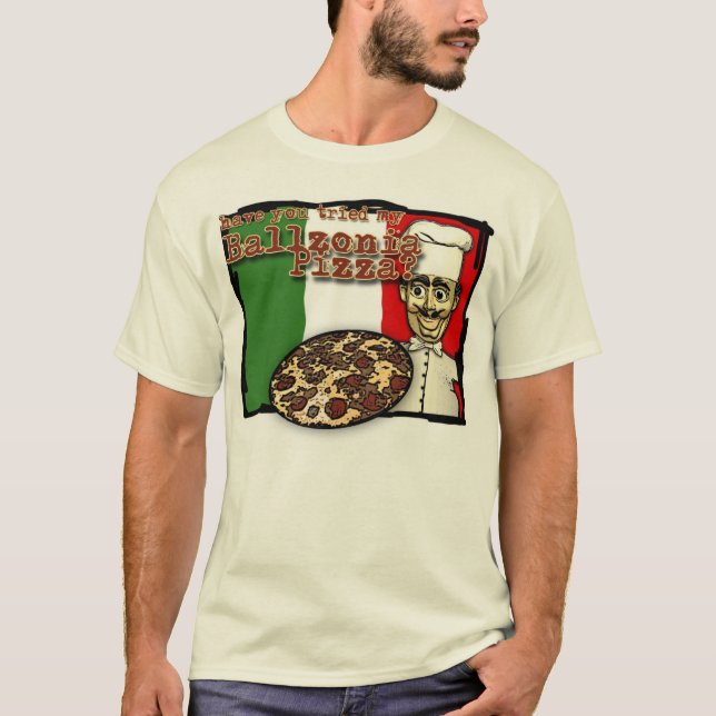 Camiseta Pizza 2 de Ballzonia (Anverso)